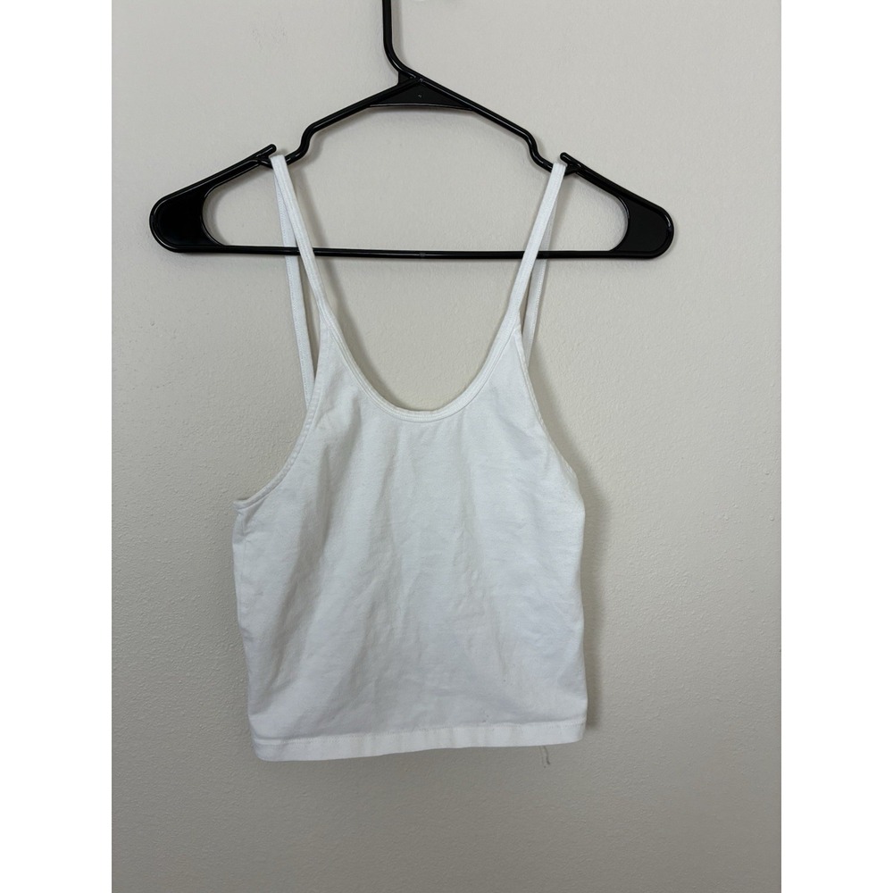 Urban Outfitters Out From Under White Cropped Cami Tank Top Adjustable Straps